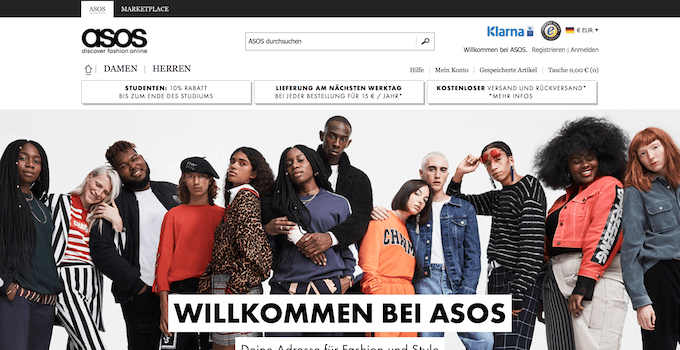 Online Shoppen bei Asos