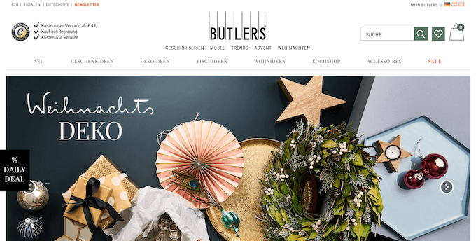 Der Online-Shop von Butlers überrascht dich