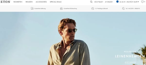 Eton dein Onlineshop für stylische Hemden und Shirts