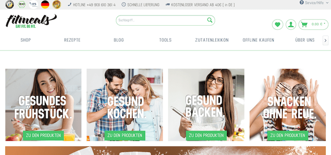 Bei Fitmeals gibt es ausgewogene Produkte für eine gesunde Ernährung