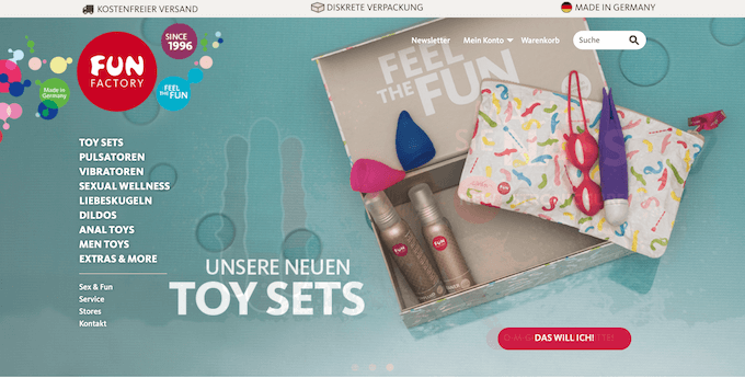 Der erotische Online Shop für Sextoys Fan factory