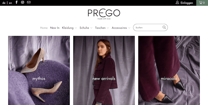 Der Mode-Shop für Frauen Prego