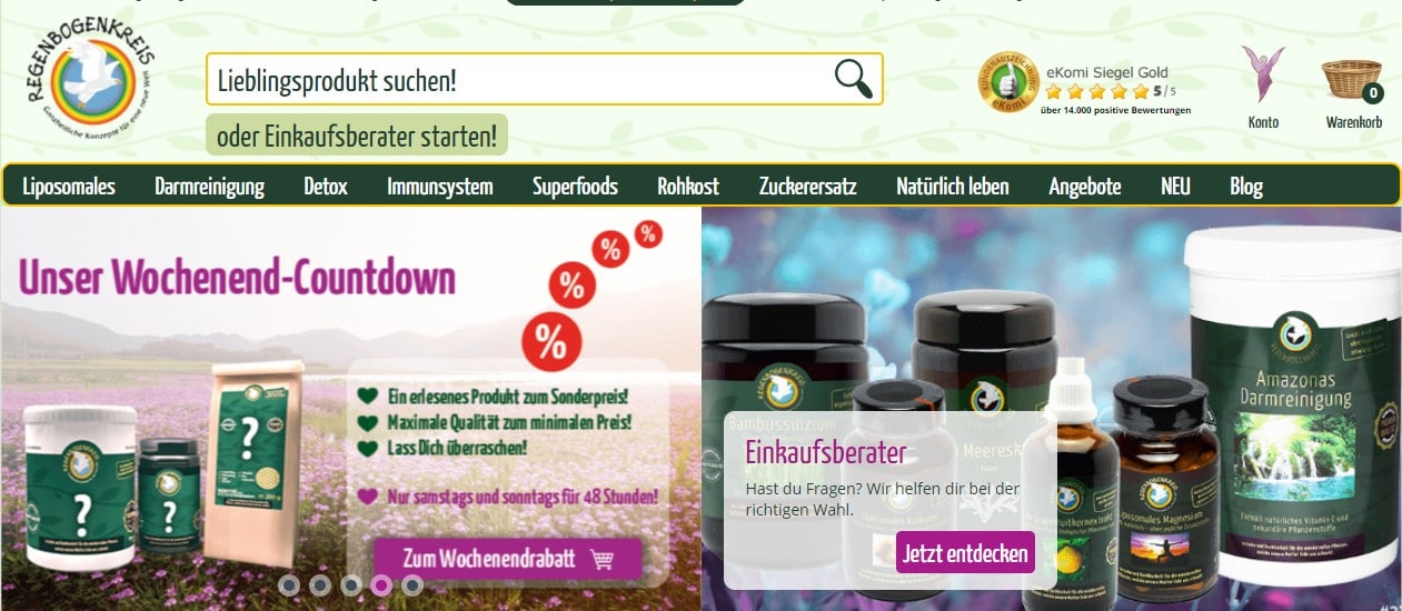 Regenbogenkreis der vegane onlineshop