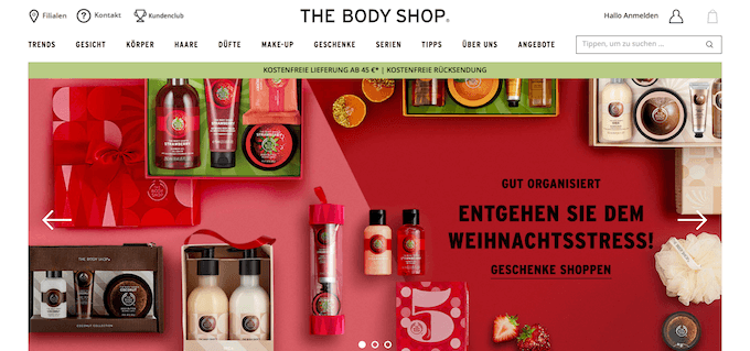 Beauty-Produkte im The Body Shop