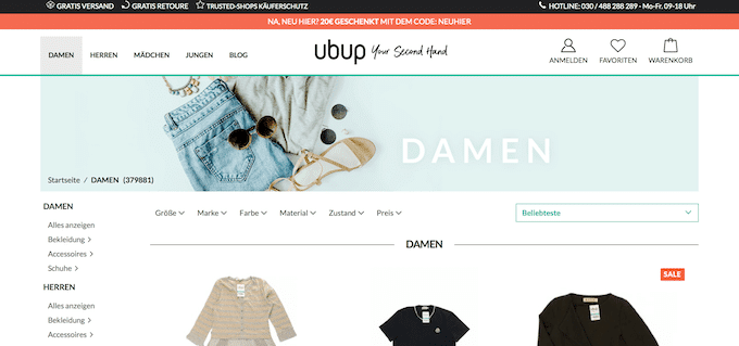 Second Hand Ware online kaufen
